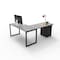 We'Re It Connect It L-Shaped Desk, 77 in D X 30 in H, 60 in W X Thermally Fused Laminate DI60304824L1BBF-BLK-GO - alternate 6